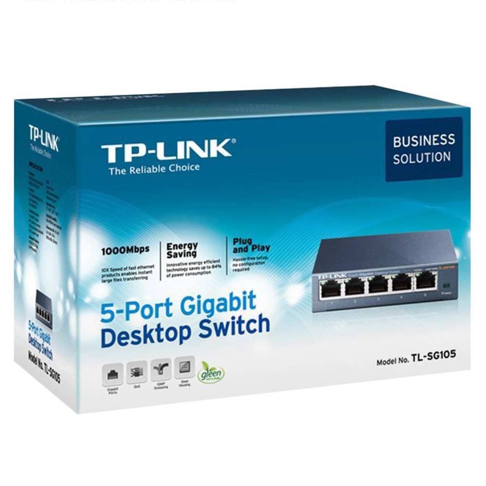TP-Link  TL-SG105 - Switch Để Bàn 5 Cổng Gigabit - Hàng Chính Hãng